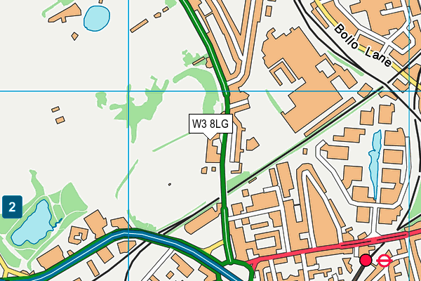 International School of London map (W3 8LG) - OS VectorMap District (Ordnance Survey)