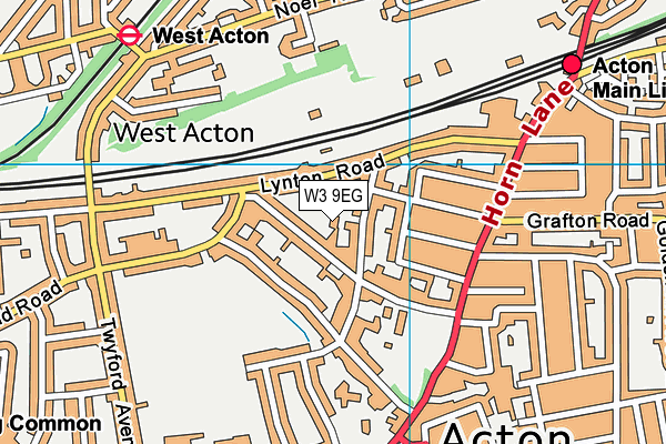 W3 9EG map - OS VectorMap District (Ordnance Survey)