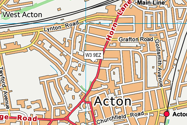 W3 9EZ map - OS VectorMap District (Ordnance Survey)