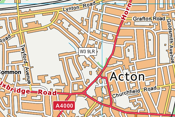 W3 9LR map - OS VectorMap District (Ordnance Survey)