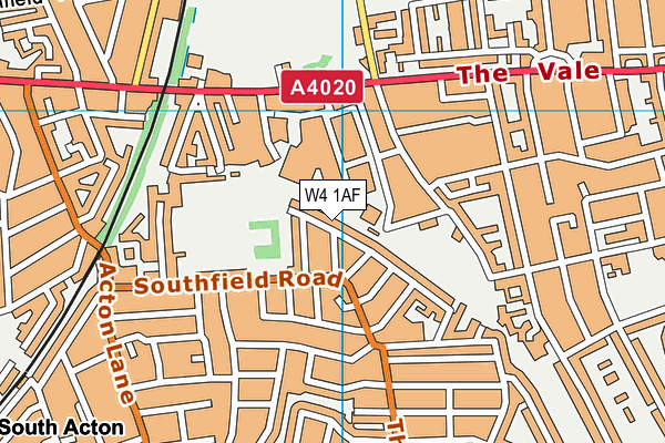 W4 1AF map - OS VectorMap District (Ordnance Survey)