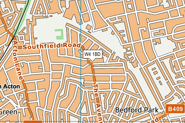 Southfield Primary School map (W4 1BD) - OS VectorMap District (Ordnance Survey)