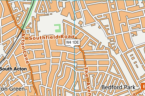 W4 1DE map - OS VectorMap District (Ordnance Survey)