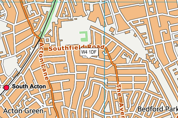 W4 1DF map - OS VectorMap District (Ordnance Survey)