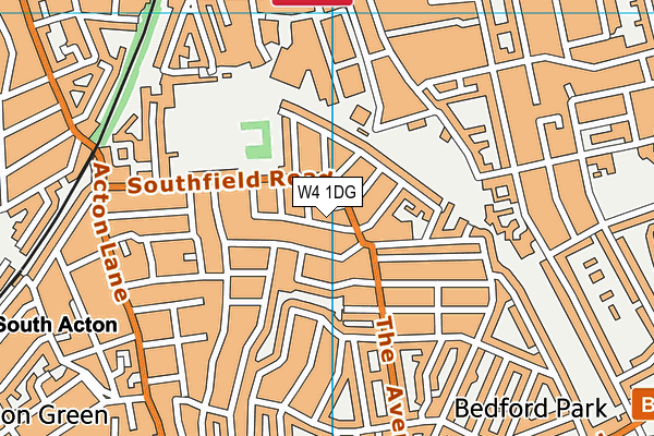 W4 1DG map - OS VectorMap District (Ordnance Survey)