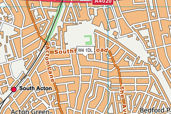 W4 1DL map - OS VectorMap District (Ordnance Survey)