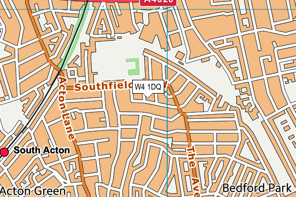 W4 1DQ map - OS VectorMap District (Ordnance Survey)