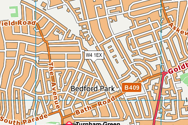 W4 1EX map - OS VectorMap District (Ordnance Survey)