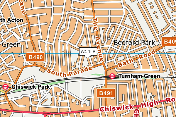 Orchard House School map (W4 1LB) - OS VectorMap District (Ordnance Survey)