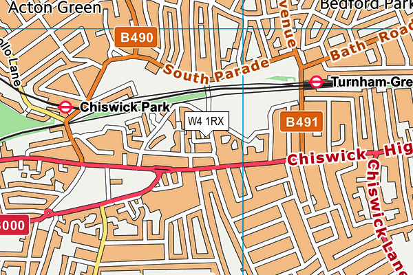 W4 1RX map - OS VectorMap District (Ordnance Survey)