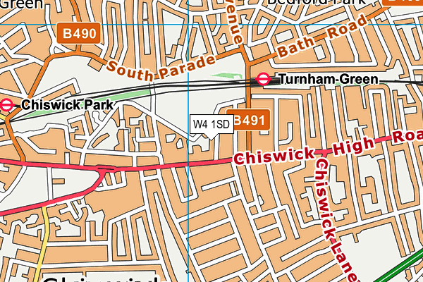 W4 1SD map - OS VectorMap District (Ordnance Survey)