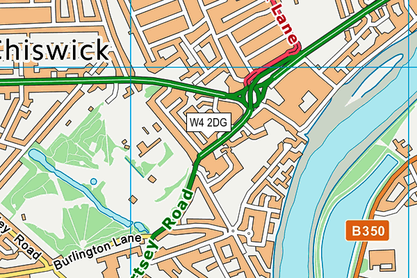 W4 2DG map - OS VectorMap District (Ordnance Survey)