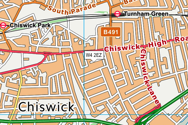 W4 2EZ map - OS VectorMap District (Ordnance Survey)