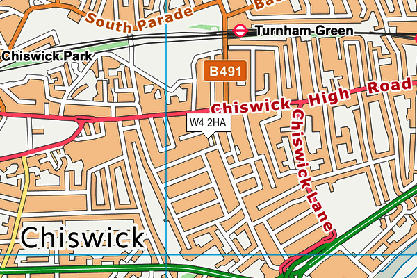 W4 2HA map - OS VectorMap District (Ordnance Survey)