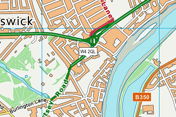 W4 2QL map - OS VectorMap District (Ordnance Survey)