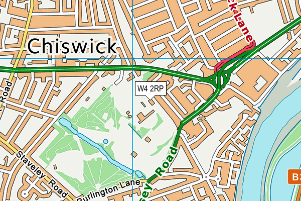 Park Sports (Chiswick) map (W4 2RP) - OS VectorMap District (Ordnance Survey)