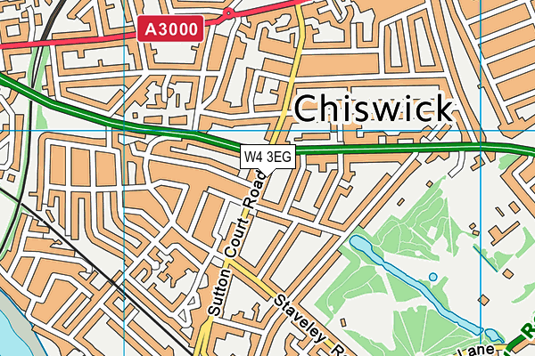 W4 3EG map - OS VectorMap District (Ordnance Survey)