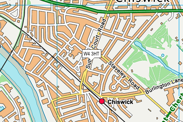 W4 3HT map - OS VectorMap District (Ordnance Survey)
