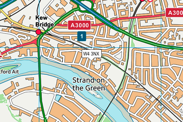 Strand-on-the-Green Junior School map (W4 3NX) - OS VectorMap District (Ordnance Survey)