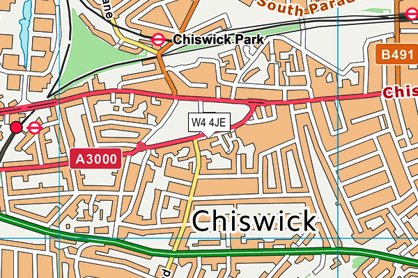 W4 4JE map - OS VectorMap District (Ordnance Survey)