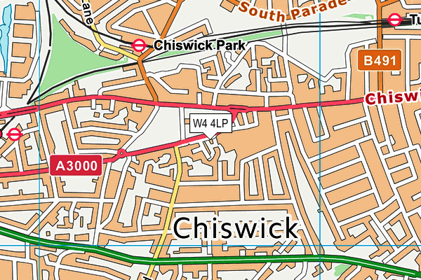 W4 4LP map - OS VectorMap District (Ordnance Survey)