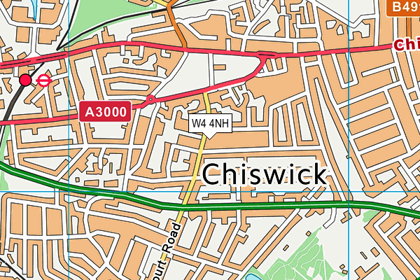 W4 4NH map - OS VectorMap District (Ordnance Survey)