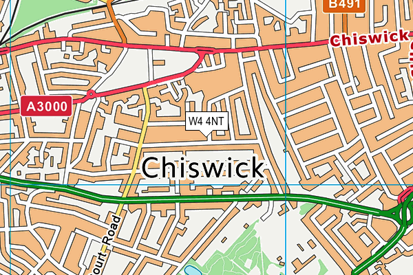 W4 4NT map - OS VectorMap District (Ordnance Survey)