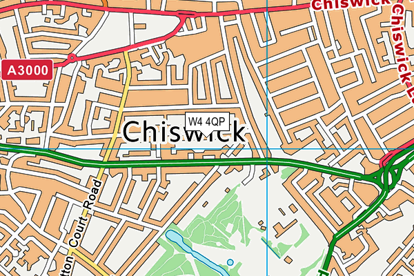 W4 4QP map - OS VectorMap District (Ordnance Survey)