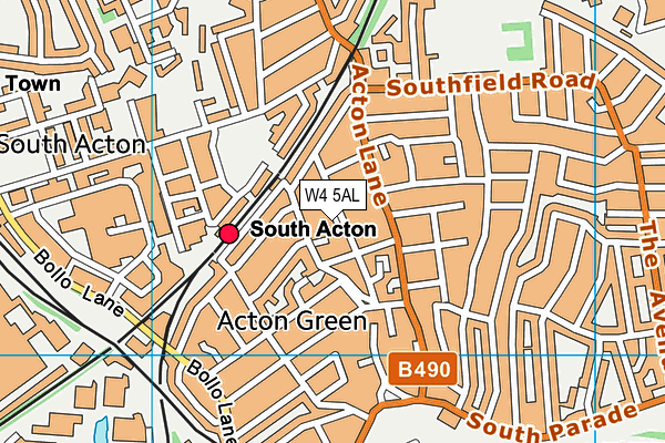 W4 5AL map - OS VectorMap District (Ordnance Survey)