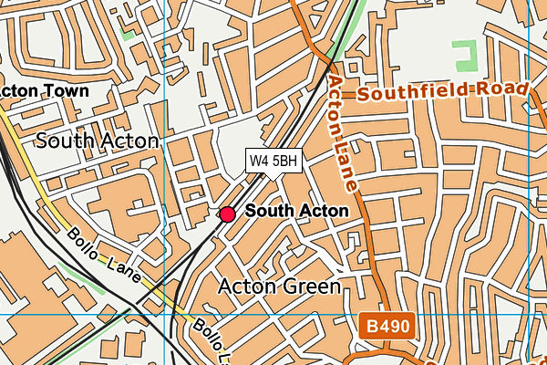 W4 5BH map - OS VectorMap District (Ordnance Survey)