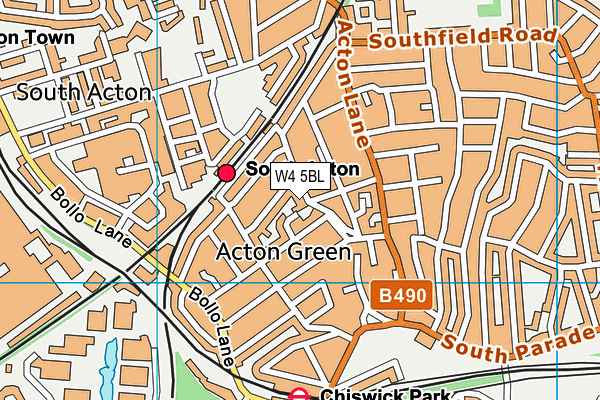 W4 5BL map - OS VectorMap District (Ordnance Survey)