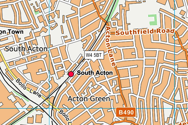 W4 5BT map - OS VectorMap District (Ordnance Survey)