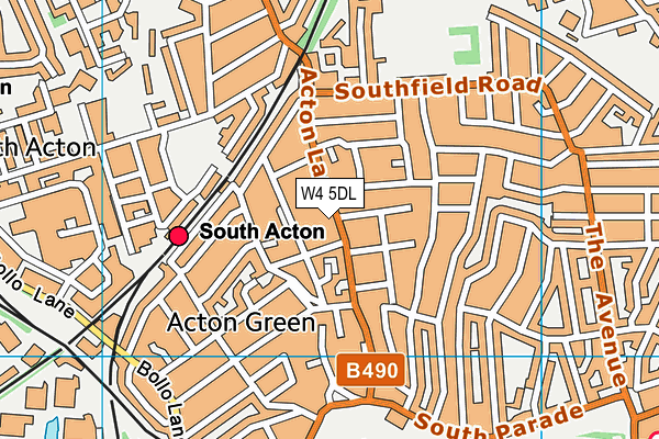 W4 5DL map - OS VectorMap District (Ordnance Survey)