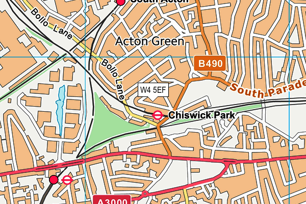 W4 5EF map - OS VectorMap District (Ordnance Survey)