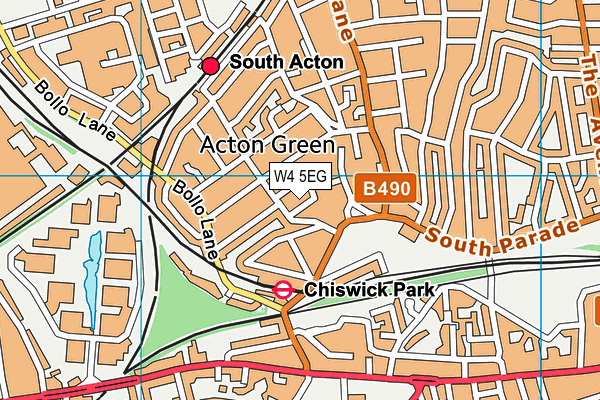 W4 5EG map - OS VectorMap District (Ordnance Survey)