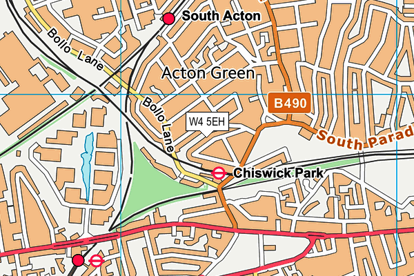 W4 5EH map - OS VectorMap District (Ordnance Survey)