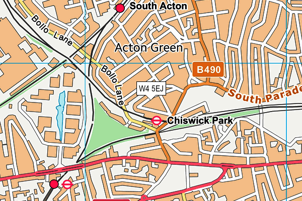 W4 5EJ map - OS VectorMap District (Ordnance Survey)