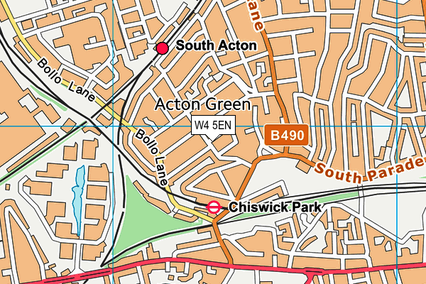 W4 5EN map - OS VectorMap District (Ordnance Survey)