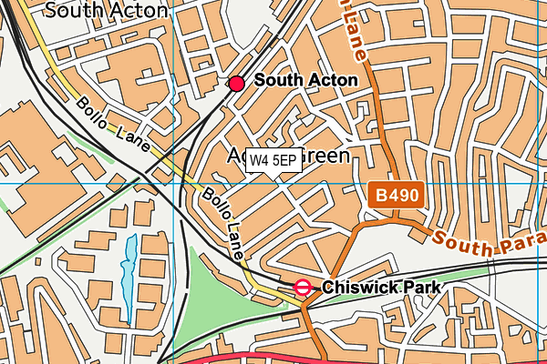 W4 5EP map - OS VectorMap District (Ordnance Survey)