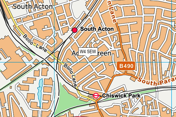 W4 5EW map - OS VectorMap District (Ordnance Survey)