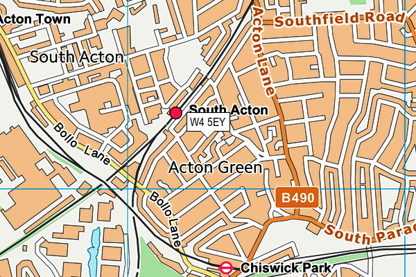 W4 5EY map - OS VectorMap District (Ordnance Survey)