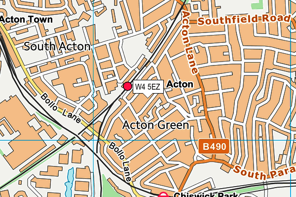 W4 5EZ map - OS VectorMap District (Ordnance Survey)