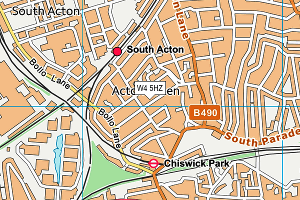 W4 5HZ map - OS VectorMap District (Ordnance Survey)