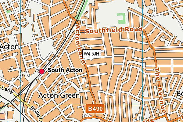 W4 5JH map - OS VectorMap District (Ordnance Survey)