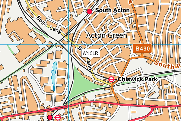 W4 5LR map - OS VectorMap District (Ordnance Survey)