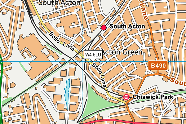 W4 5LU map - OS VectorMap District (Ordnance Survey)