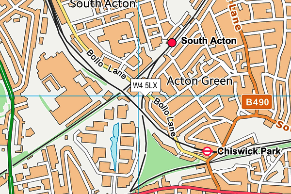 W4 5LX map - OS VectorMap District (Ordnance Survey)