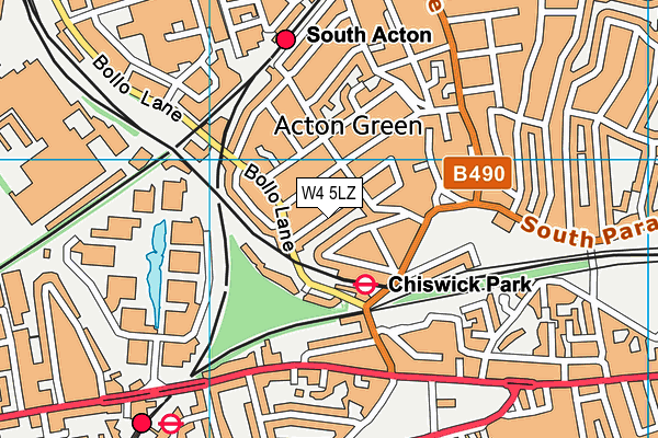 W4 5LZ map - OS VectorMap District (Ordnance Survey)