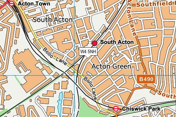 W4 5NH map - OS VectorMap District (Ordnance Survey)