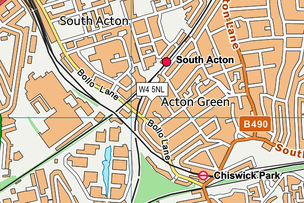 W4 5NL map - OS VectorMap District (Ordnance Survey)